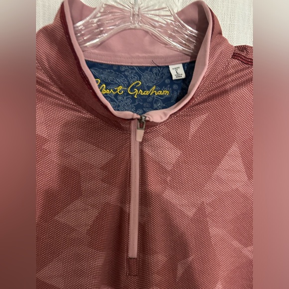Men’s Robert Graham pullover top. Mauve/deep pink. Sz. L - Picture 2 of 8